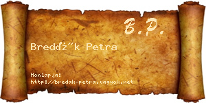 Bredák Petra névjegykártya