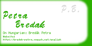 petra bredak business card